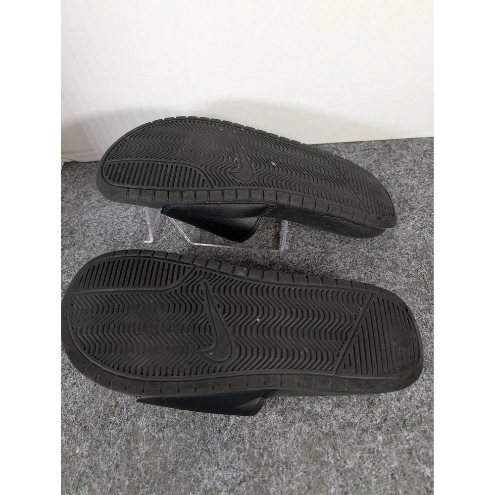 Nike Benassi JDI Black Rose Gold Slides Sandals 343881-007 Womens 9